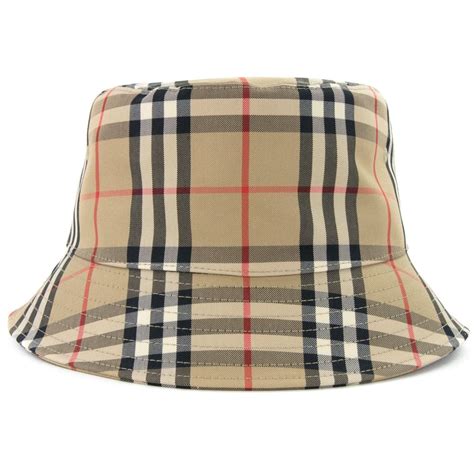 vintage check technical cotton hat.